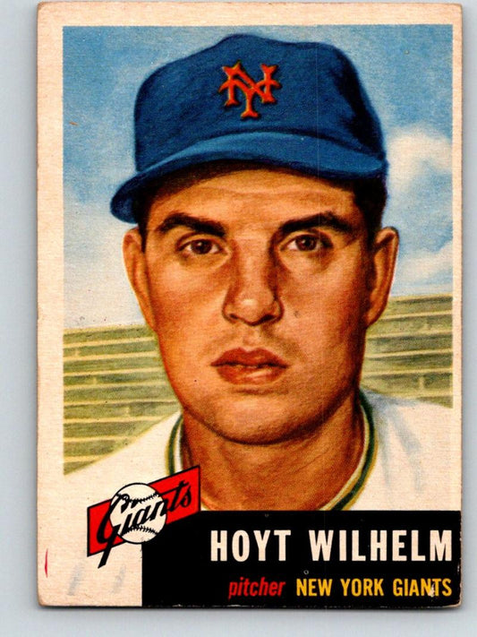 1953 Topps #151 Hoyt Wilhelm UER  Vintage Baseball MLB NY Giants 03777 Image 1