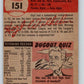 1953 Topps #151 Hoyt Wilhelm UER  Vintage Baseball MLB NY Giants 03777 Image 2