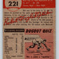 1953 Topps #221 Bob Milliken Vintage Baseball MLB RC Rookie Dodgers 03778 Image 2