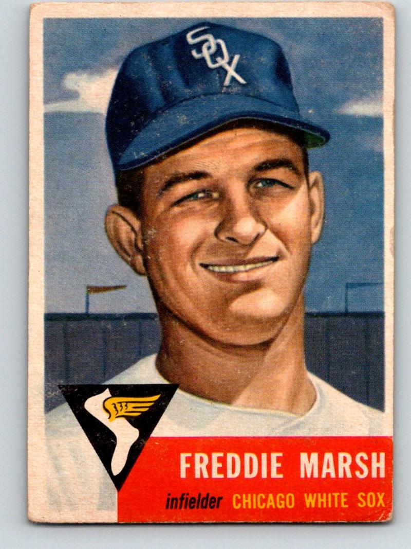 1953 Topps #240 Fred Marsh Vintage Baseball MLB White Sox 03779 Image 1