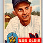 1953 Topps #262 Bob Oldis Vintage Baseball MLB RC Rookie Senators 03781 Image 1