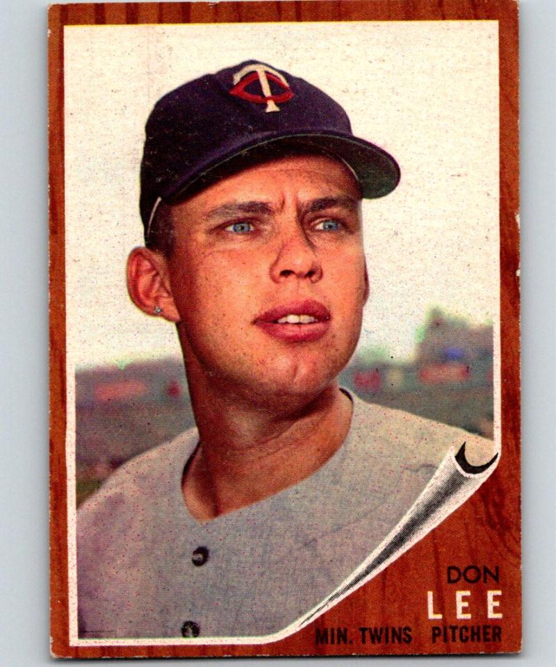 1962 Topps #166 Don Lee Vintage Baseball MLB Twins 03790 Image 1