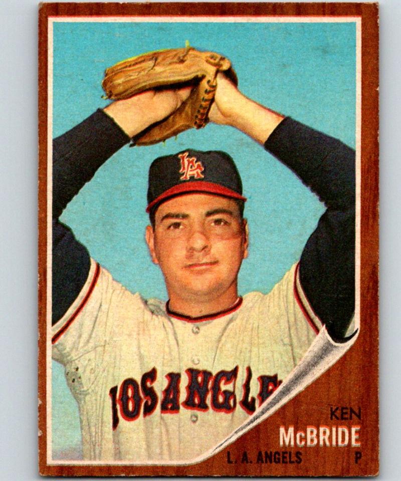 1962 Topps #268 Ken McBride Vintage Baseball MLB Angels 03798 Image 1