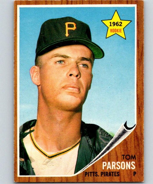 1962 Topps #326 Tom Parsons Vintage Baseball MLB RC Rookie Pirates 03804 Image 1