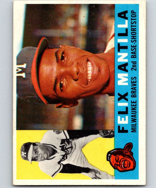 1960 Topps #19 Felix Mantilla Braves MLB Baseball 3808