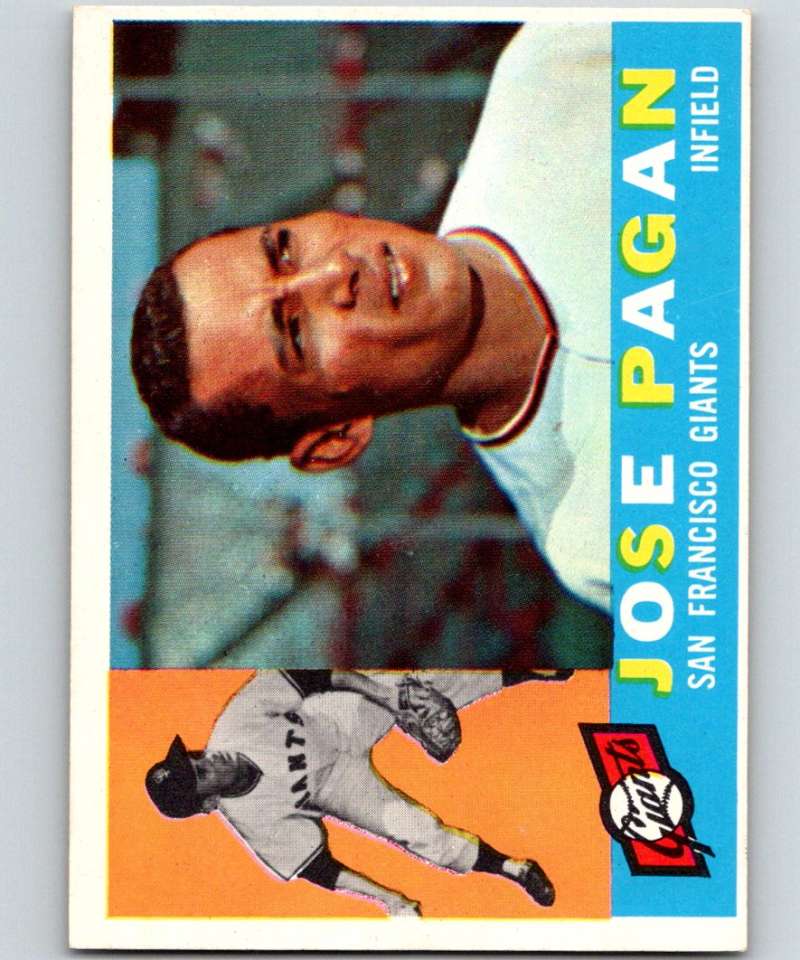 1960 Topps #67 Jose Pagan RC Rookie Giants MLB Baseball 3819 Image 1