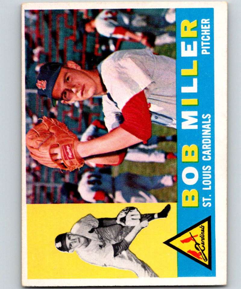 1960 Topps #101 Bob Miller RC Rookie Cardinals MLB Baseball 3828 Image 1