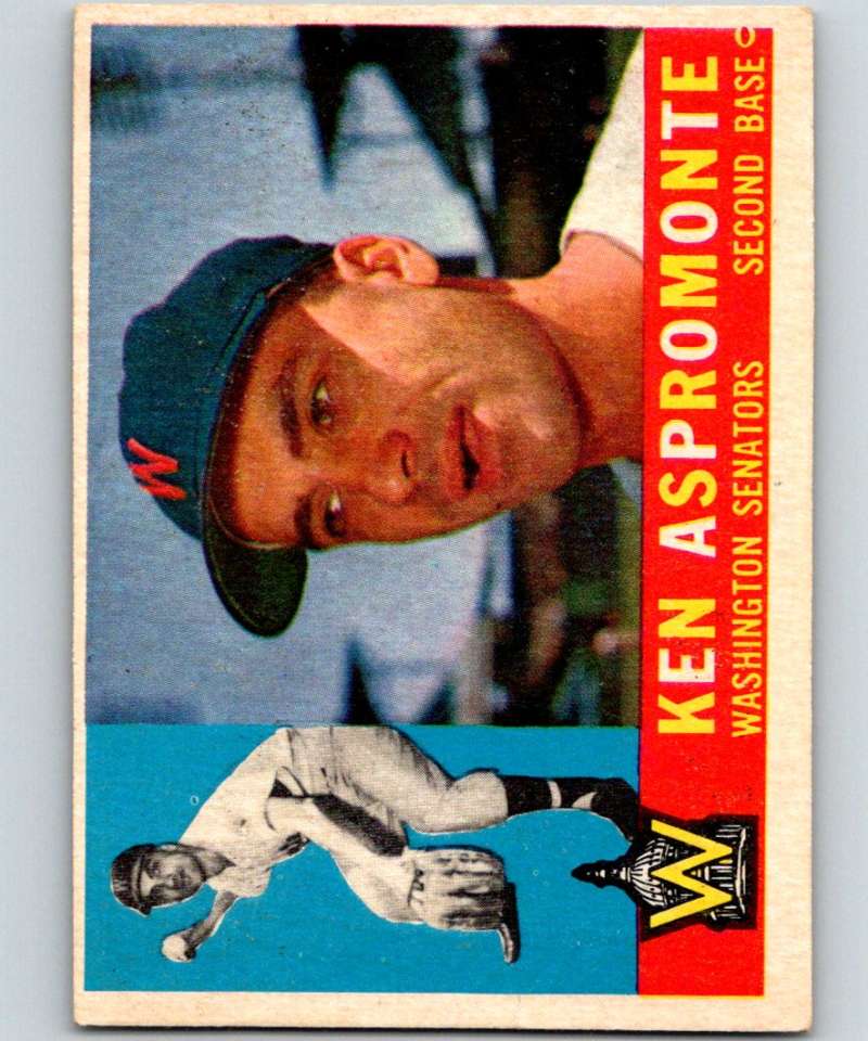 1960 Topps #114 Ken Aspromonte Senators MLB Baseball 3829 Image 1