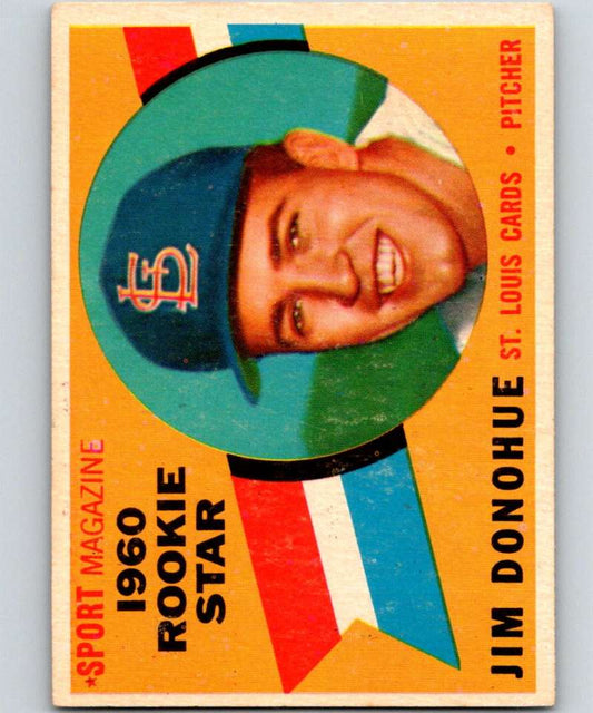 1960 Topps #124 Jim Donohue RC Rookie Cardinals RS MLB Baseball 3835 Image 1