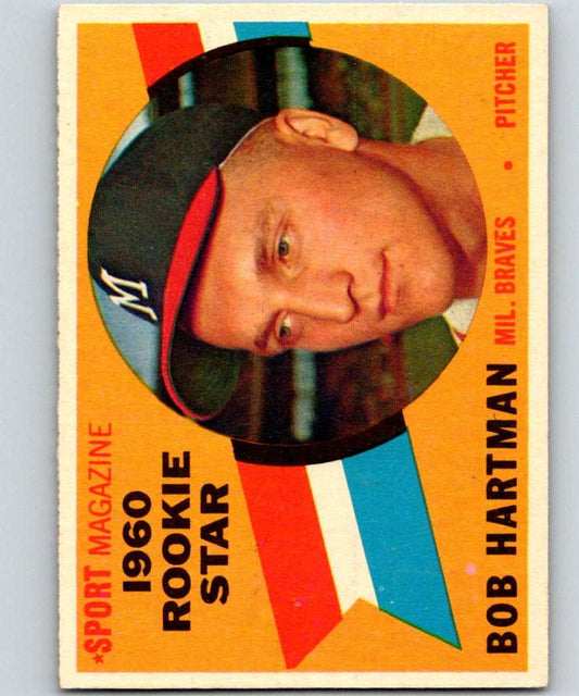 1960 Topps #129 Bob Hartman Braves RS MLB Baseball 3836 Image 1