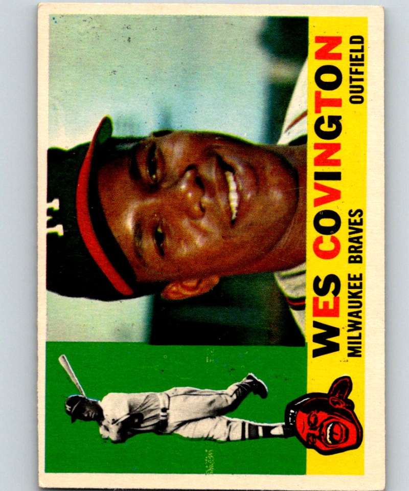 1960 Topps #158 Wes Covington Braves MLB Baseball 3842 Image 1