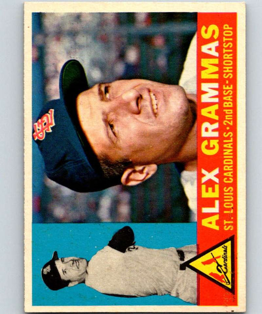 1960 Topps #168 Alex Grammas Cardinals UER MLB Baseball 3843 Image 1