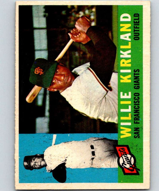 1960 Topps #172 Willie Kirkland Giants MLB Baseball 3845 Image 1