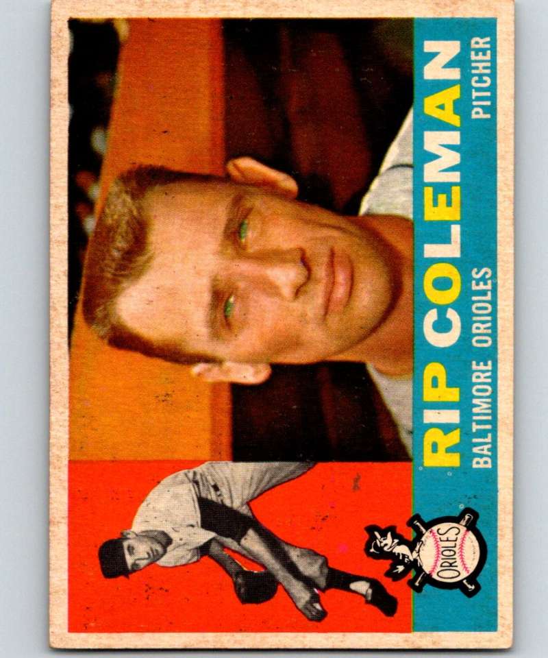 1960 Topps #179 Rip Coleman Orioles MLB Baseball 3846 Image 1