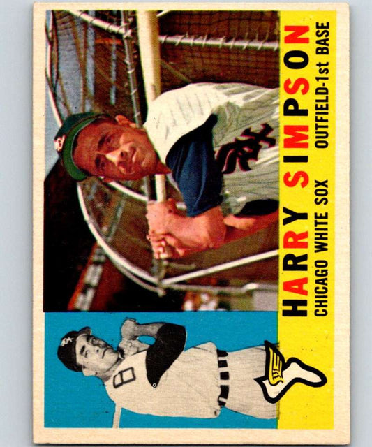 1960 Topps #180 Harry Simpson White Sox MLB Baseball 3847 Image 1