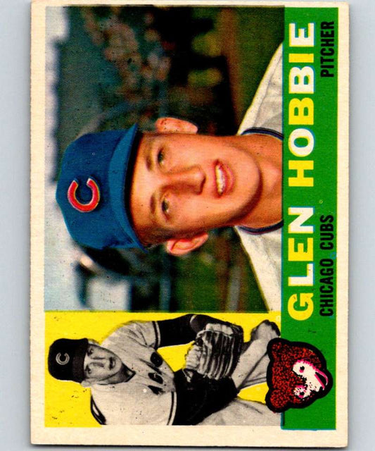 1960 Topps #182 Glen Hobbie Cubs MLB Baseball 3849 Image 1