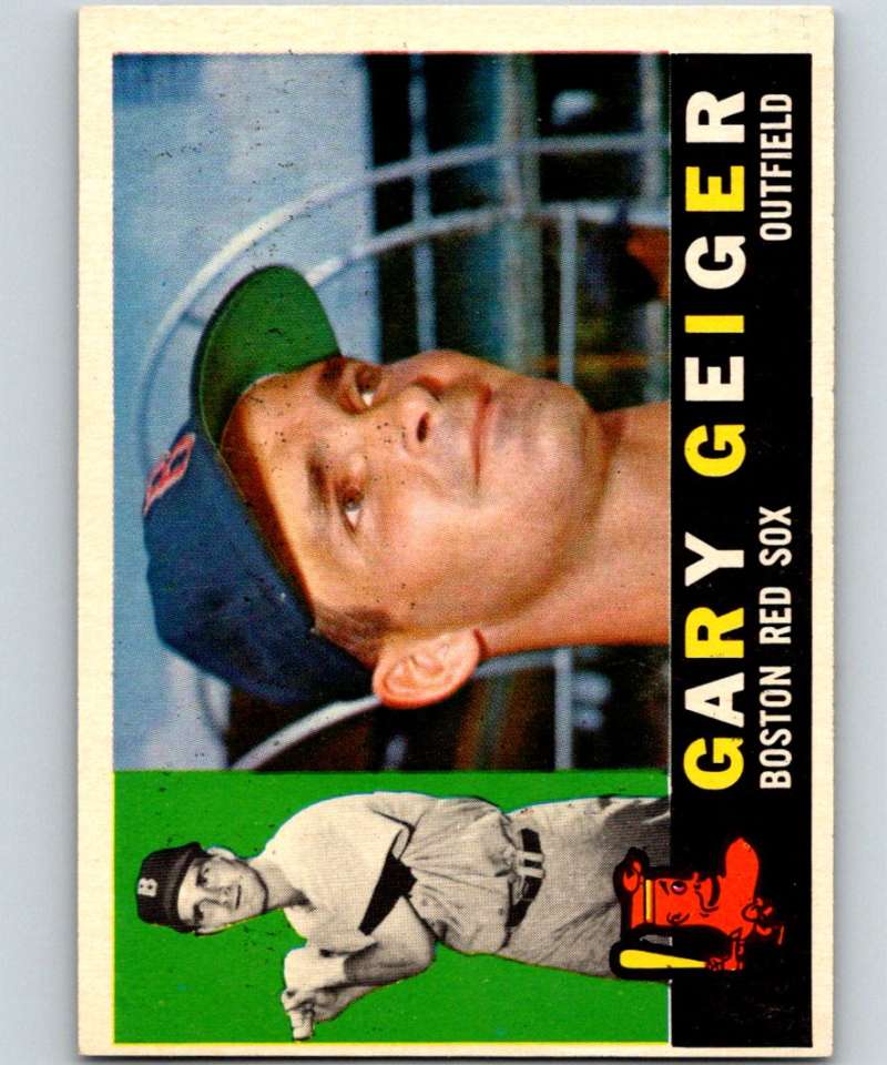 1960 Topps #184 Gary Geiger Red Sox MLB Baseball 3850 Image 1