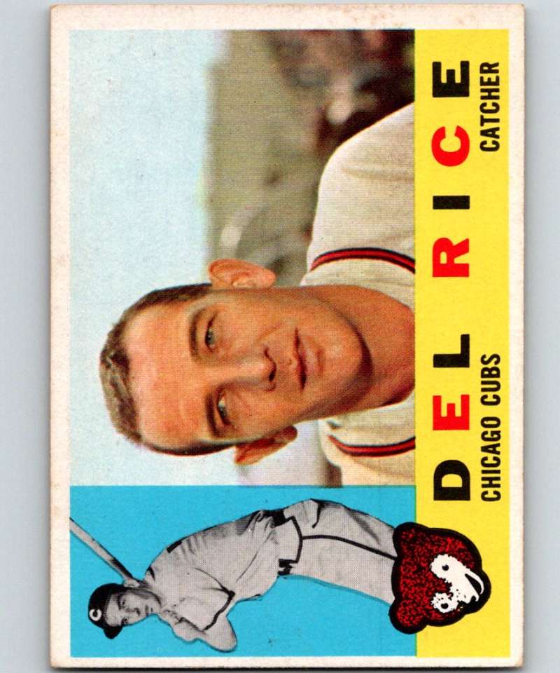 1960 Topps #248 Del Rice Cubs MLB Baseball 3861 Image 1