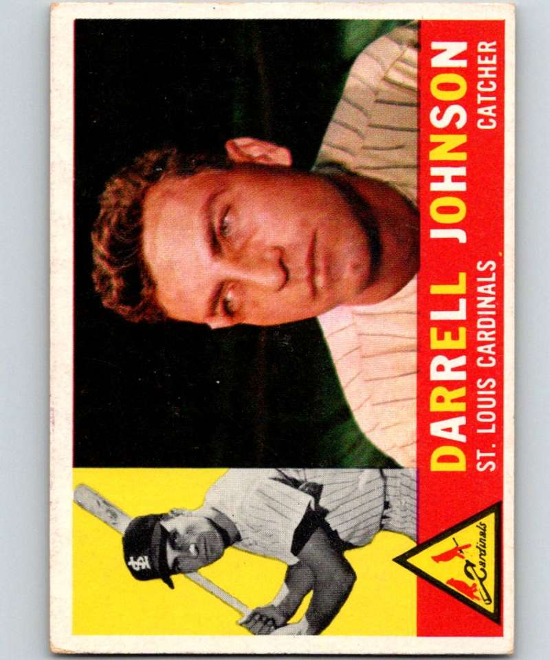 1960 Topps #263 Darrell Johnson Cardinals MLB Baseball 3867 Image 1