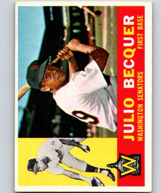 1960 Topps #271 Julio Becquer Senators MLB Baseball 3871 Image 1