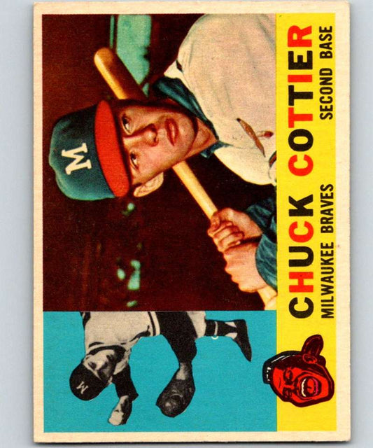 1960 Topps #417 Chuck Cottier RC Rookie Braves MLB Baseball 3901