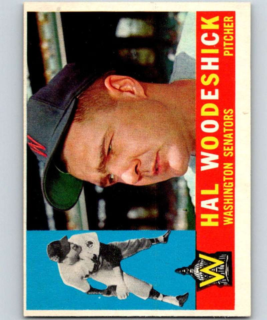 1960 Topps #454 Hal Woodeshick Senators MLB Baseball 3906 Image 1