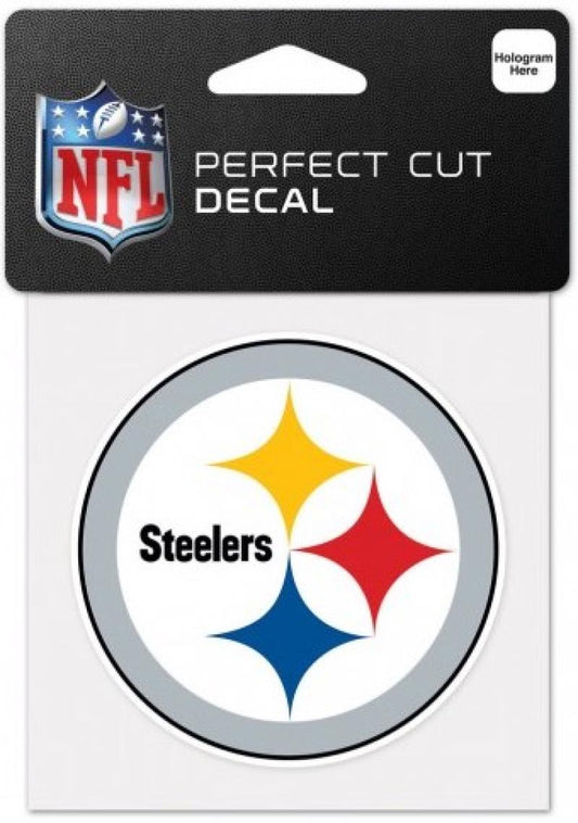Pittsburgh Steelers Perfect Cut Colour 4"x4" NFL Licensed Decal Sticker Image 1