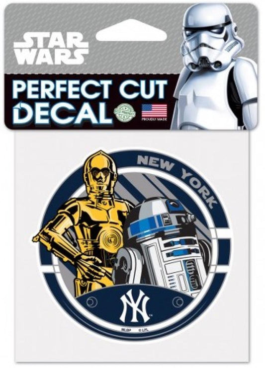 New York Yankees CP30 Perfect Cut MLB 4"x 4" Star Wars Decal Sticker Image 1