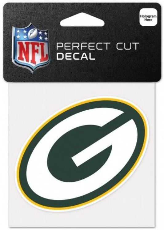 Green Bay Packers Perfect Cut Colour 4"x4" NFL Licensed Decal Sticker Image 1