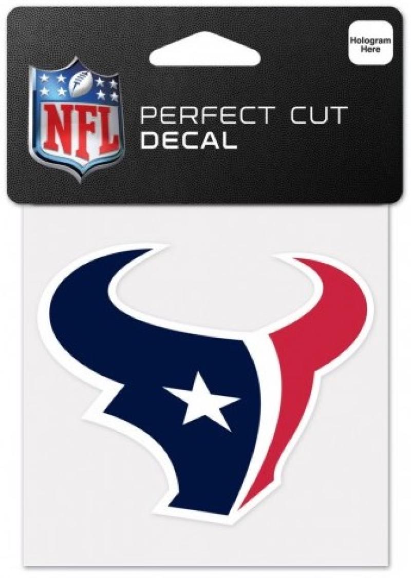Houston Texans Perfect Cut Colour 4"x4" NFL Licensed Decal Sticker Image 1