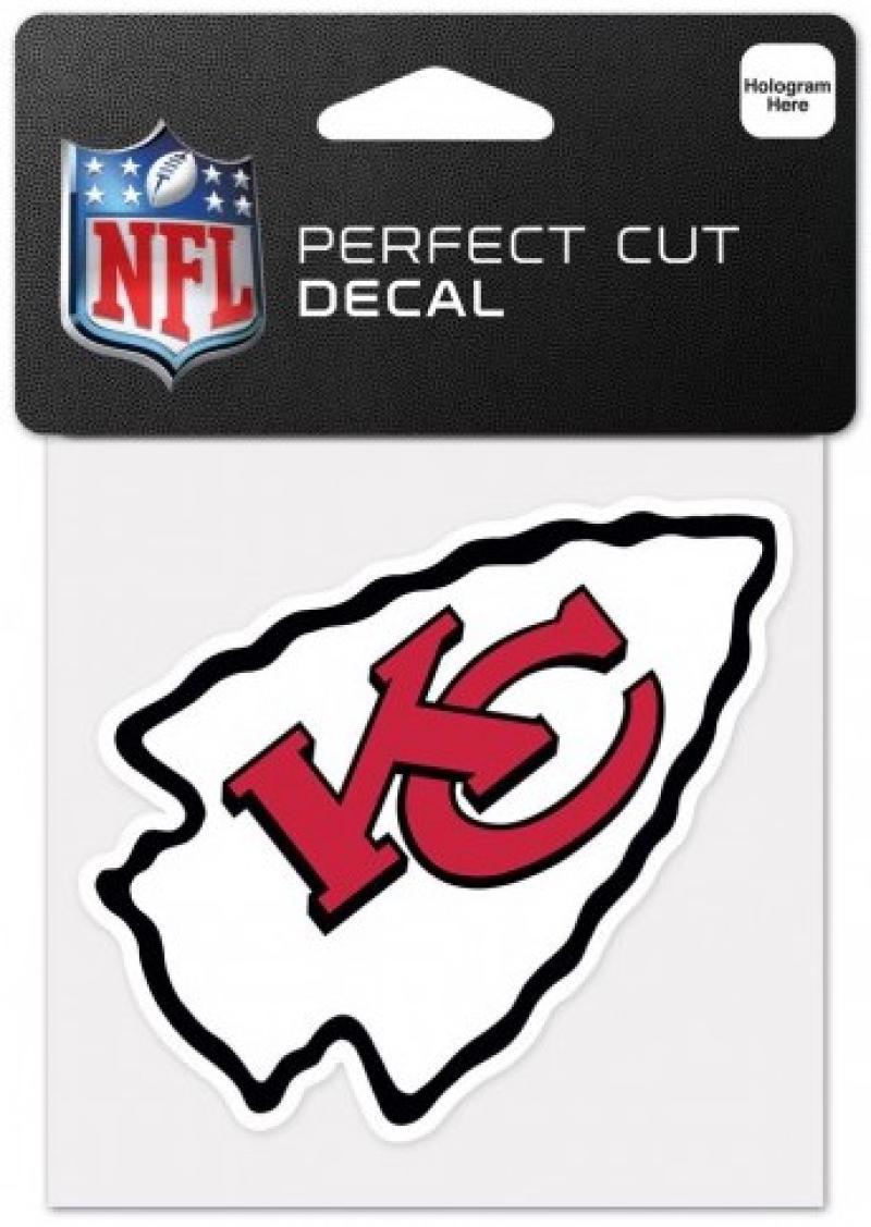 Kansas City Chiefs Perfect Cut Colour 4"x4" NFL Licensed Decal Sticker Image 1