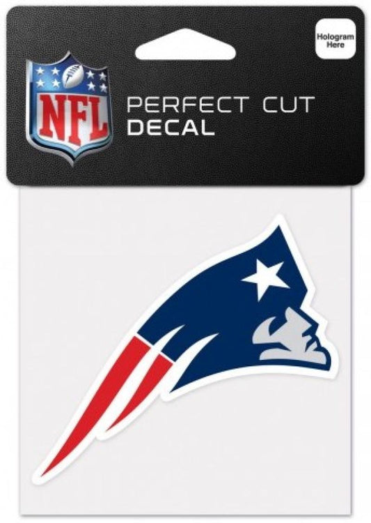 New England Patriots Perfect Cut Colour 4"x4" NFL Licensed Decal Sticker Image 1