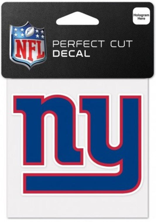 New York Giants Perfect Cut Colour 4"x4" NFL Licensed Decal Sticker Image 1