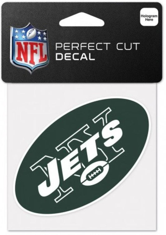New York Jets Perfect Cut Colour 4"x4" NFL Licensed Decal Sticker Image 1