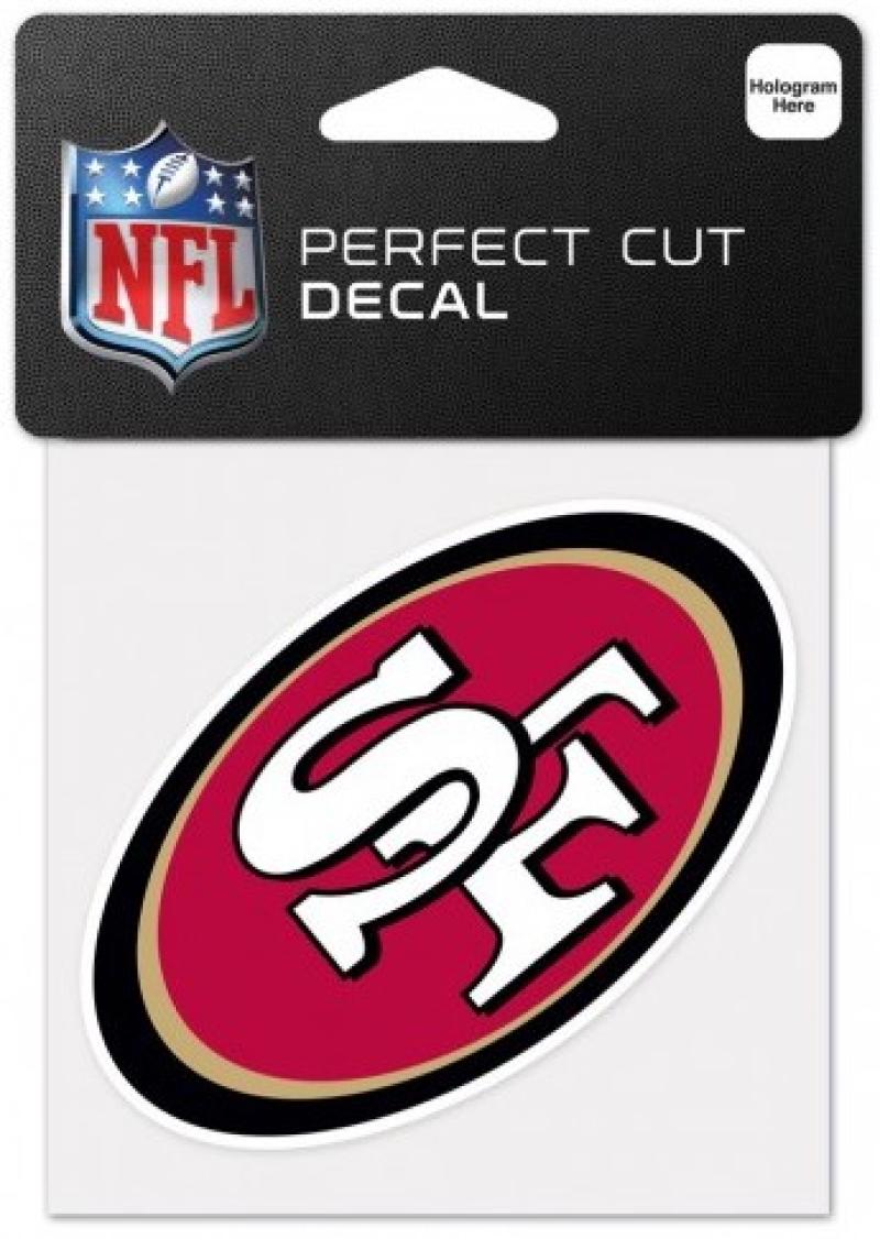 San Francisco 49ers Perfect Cut Colour 4"x4" NFL Licensed Decal Sticker