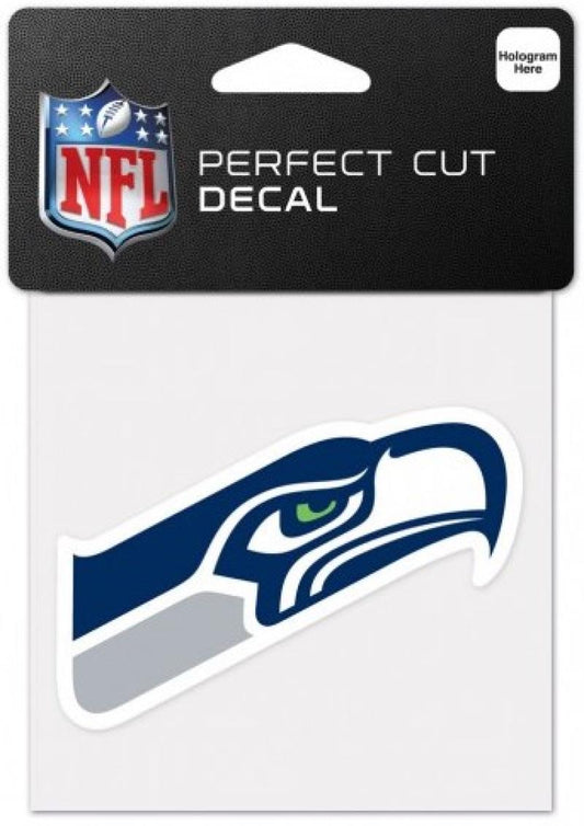 Seattle Seahawks Perfect Cut Colour 4"x4" NFL Licensed Decal Sticker Image 1