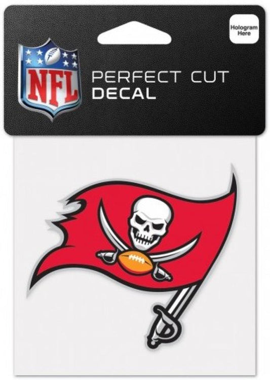 Tampa Bay Buccaneers Perfect Cut Colour 4"x4" NFL Licensed Decal Sticker Image 1