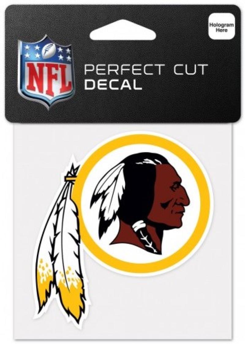 Washington Redskins Perfect Cut Colour 4"x4" NFL Licensed Decal Sticker Image 1