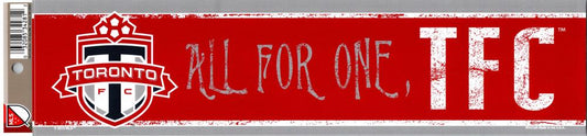 Toronto FC Soccer Bumper Car Strip 3"x10" MLS Sticker Decal  Image 1