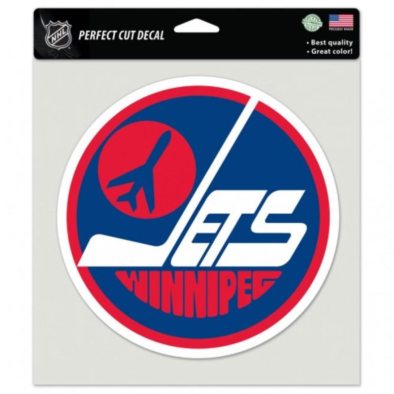 Winnipeg Jets Vintage Perfect Cut 8"x8" Large Licensed Decal Sticker