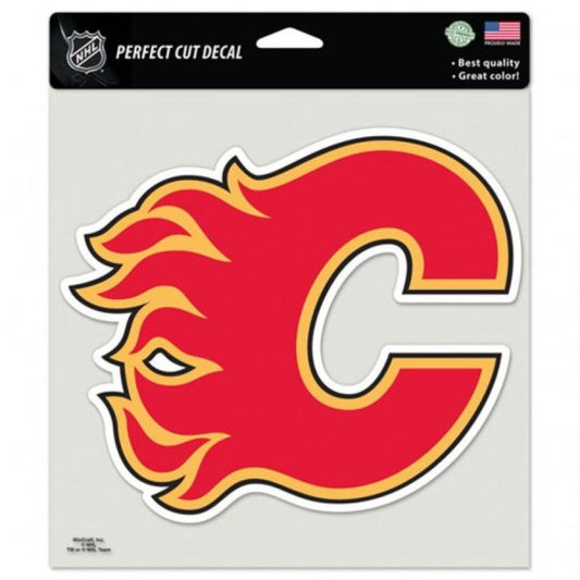 Calgary Flames Perfect Cut 8"x8" Large Licensed Decal Sticker Image 1
