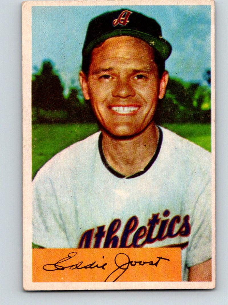 1954 Bowman #35 Eddie Joost Baseball Vintage MLB Athletics 03913 Image 1