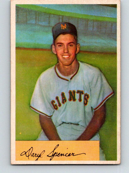 1954 Bowman #185 Daryl Spencer Baseball MLB Vintage RC Rookie NY Giants 03918