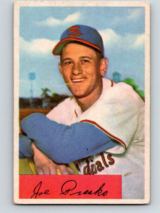 1954 Bowman #190 Joe Presko Baseball MLB Vintage Cardinals 03919 Image 1