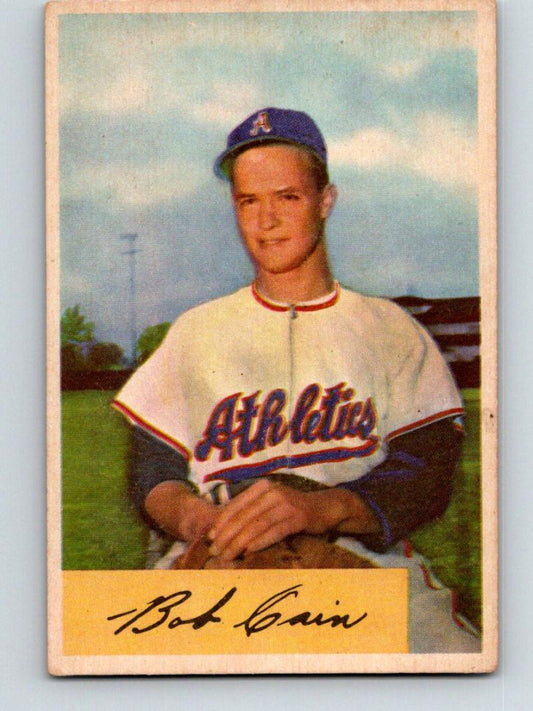 1954 Bowman #195 Bob Cain Baseball MLB Vintage Athletics 03921 Image 1