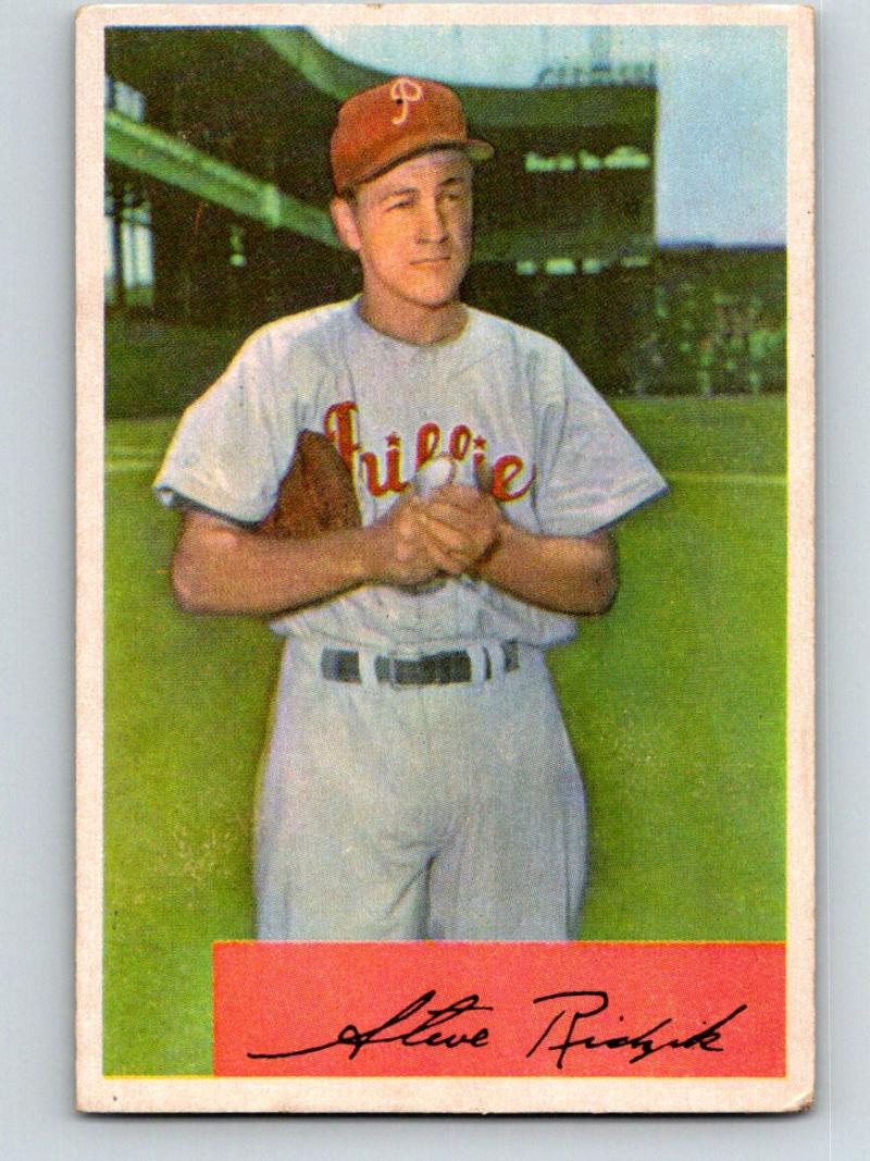 1954 Bowman #223 Steve Ridzik Baseball MLB Vintage Phillies 03923