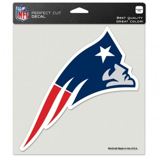 New England Patriots Perfect Cut 8"x8" Large Licensed NFL Decal Sticker Image 1