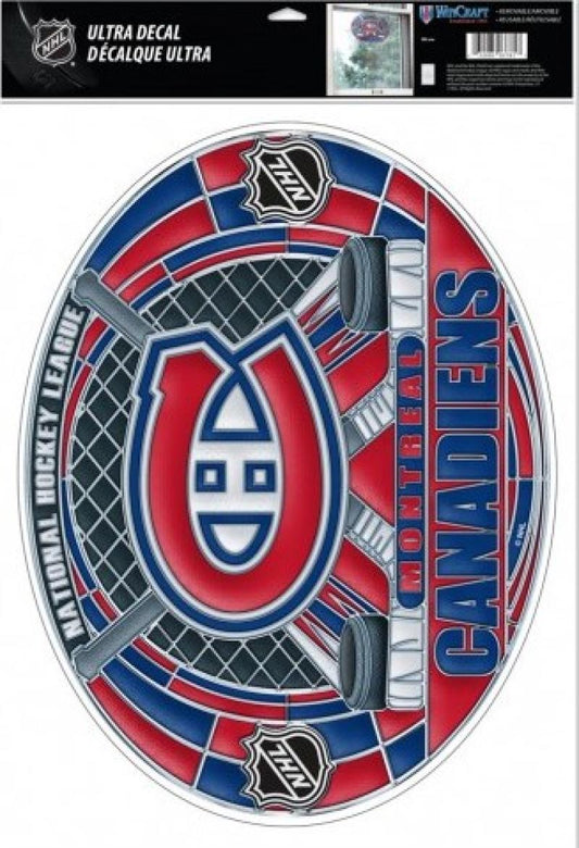 Montreal Canadiens Multi-Use Stained Glass Decal 11"x17" - Reusable Image 1