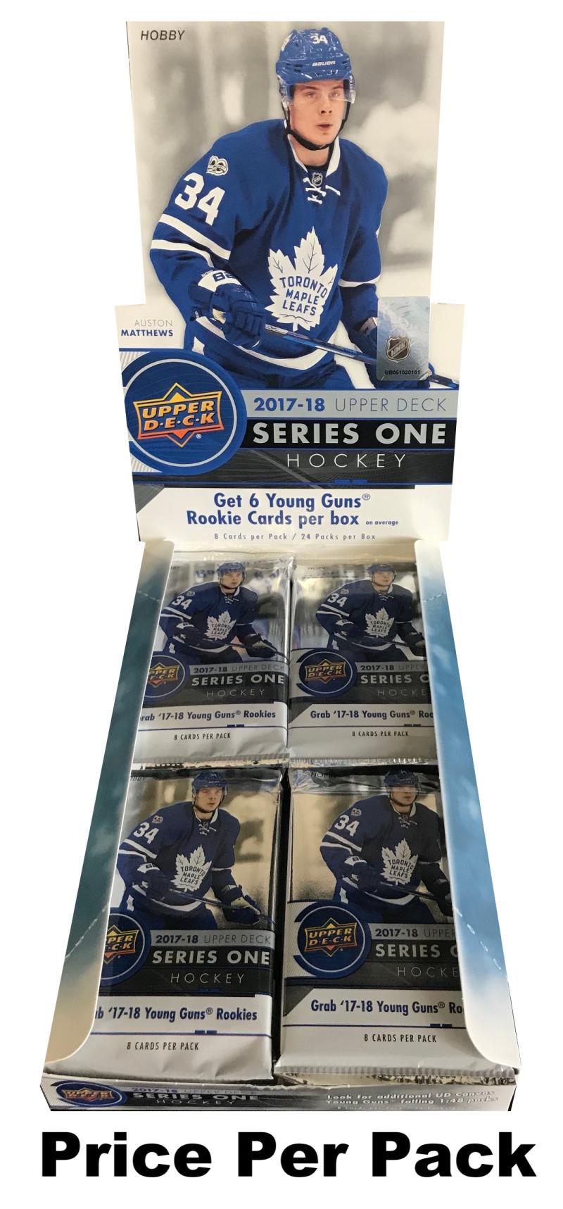 2017-18 Upper Deck Series 1 Hobby Pack - Hischier, McAvoy, Patrick YG & More Image 1