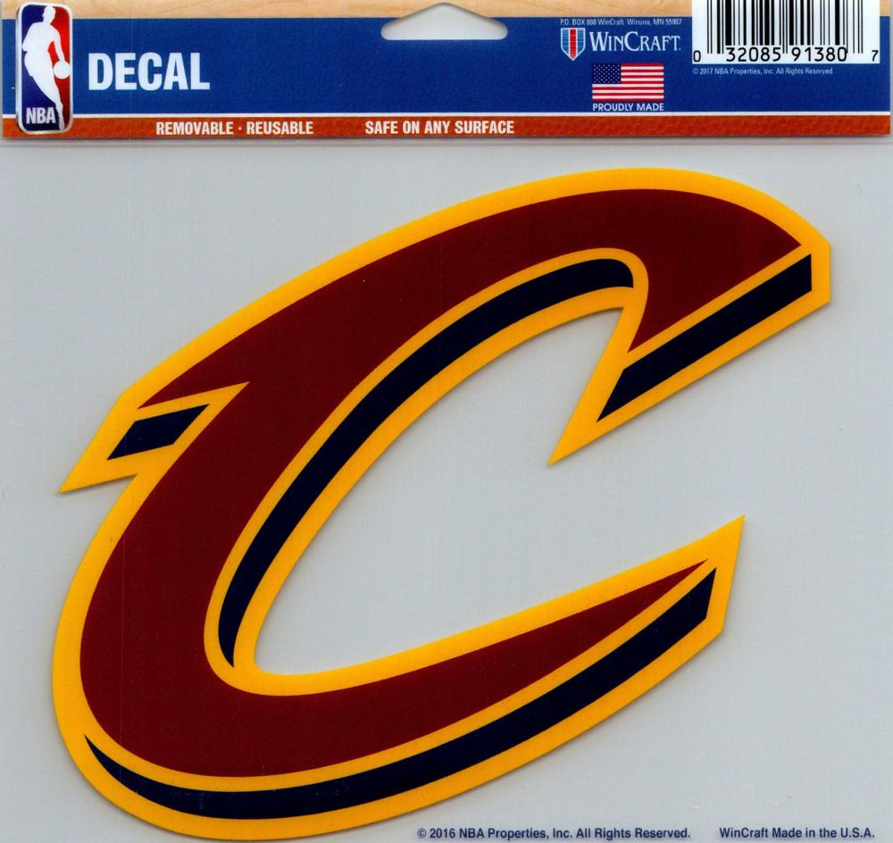 Cleveland Cavaliers Multi-Use Decal Sticker NBA 5"x6" Basketball Image 1